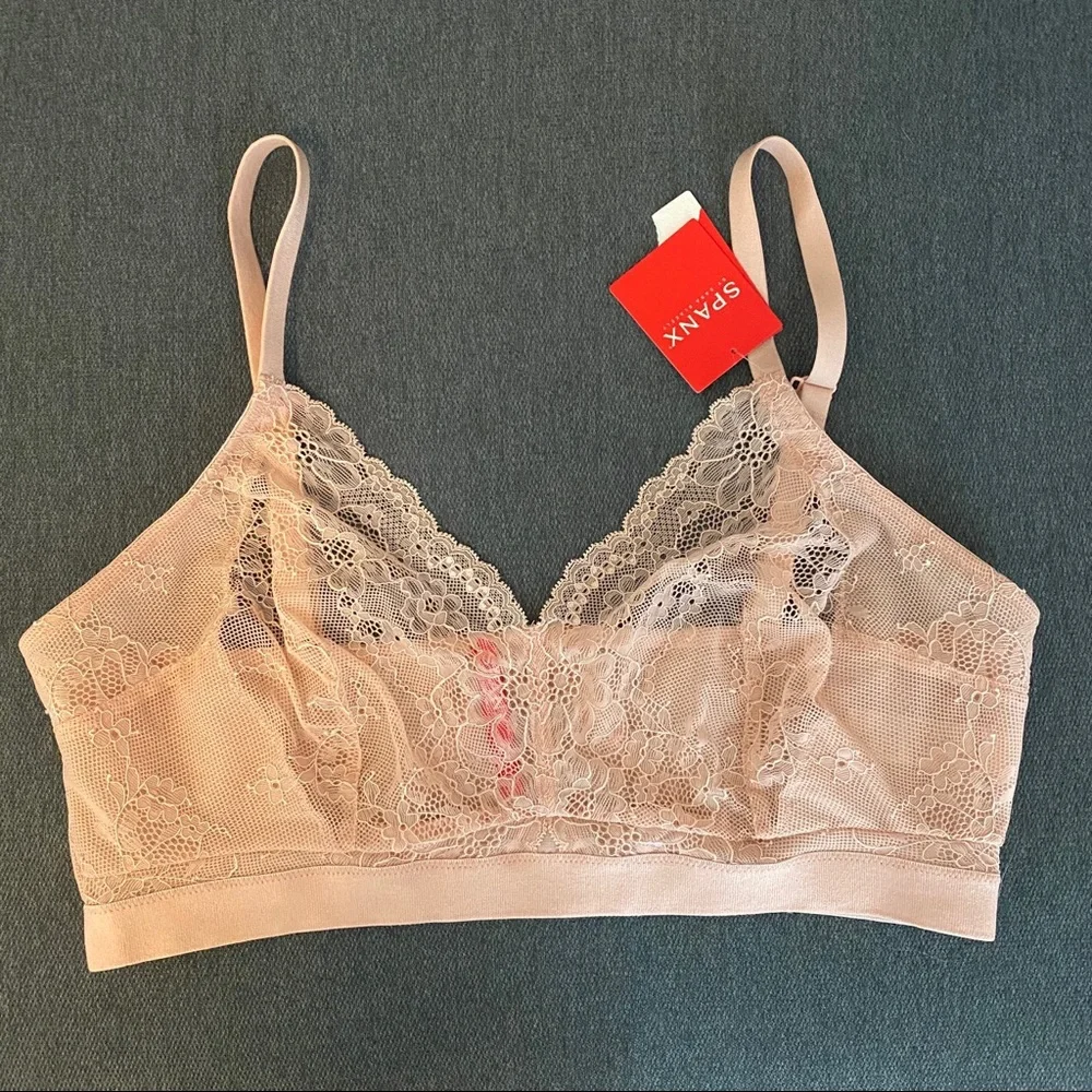 SPANX Blush Lace Wireless Bralette